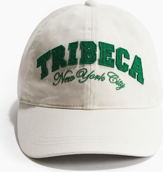 H&M Twillcap mit Motivstickerei - Beige