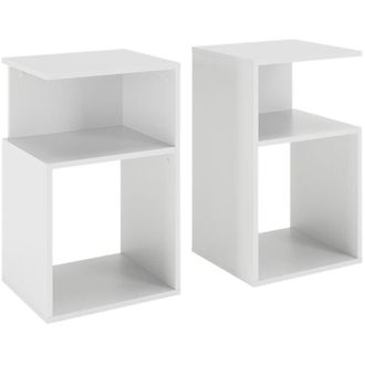 Vicco Mesilla De Noche Elios, Blanco, Lote De 2, Vicco