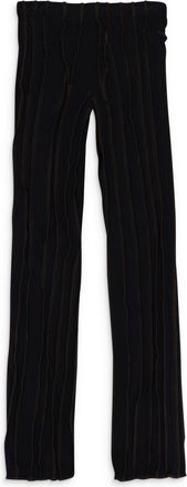 Helenamanzano 3D STRIPE BLACK/BROWN STRAIGHT PANTS