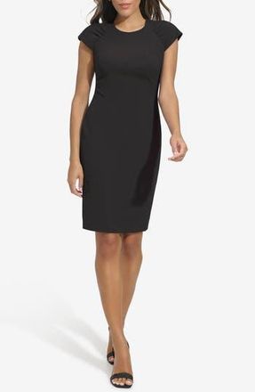 Calvin Klein Cap Sleeve Sheath Dress in Black at Nordstrom Rack, Size 12