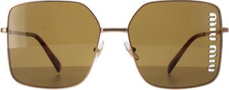 Miu Miu Square Antique Gold Dark Brown MU51YS