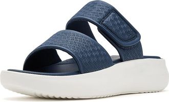 Clarks Solevana Star Womens Sandals Navy Synthetic : 10 B - Medium