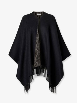 Fendi Mantella in lana e cashmere FF zucca - FENDI - gender_Woman