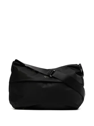 agn&egrave;s b. logo-plaque zipped crossbody bag - women - Nylon - OS - Black