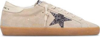 Golden Goose Suede Upper Sneakers with Glitter Star Detail
