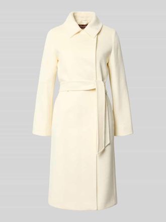 Max Mara Regular Fit Robenmantel aus reiner Schurwolle Modell BCOLLAG in Weiss, Gr&ouml;&szlig;e 44