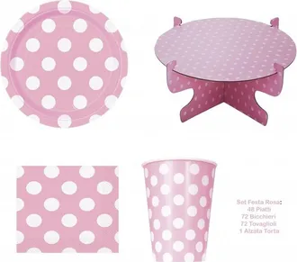 Trade Shop Trade Shop - Kit 72 Servilletas De Papel 72 Gafas 48 Platos 1 Pastel Superior Y Desechable Levantado