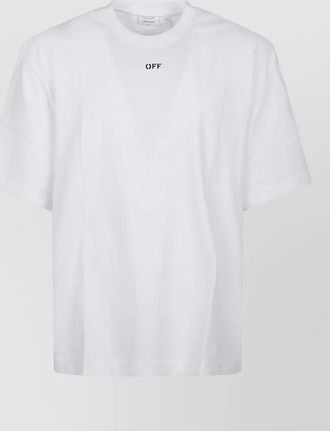 Off-white cotton logo print t-shirt