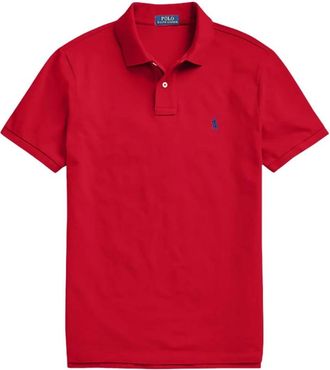 Polo Ralph Lauren Stijlvol T-shirt - Heren - Polos - Rood - 2XL - Katoen - Tops
