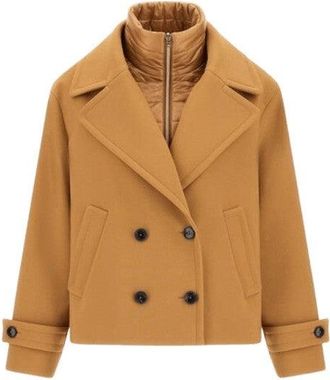 Herno Sailing-Inspired Camel Jacket With Removable Bib