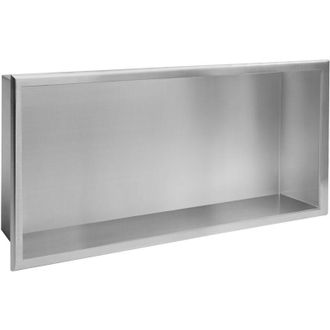 Rea Estante Empotrado 03 30x60x10 Acero Cepillado Sku Rea-05602