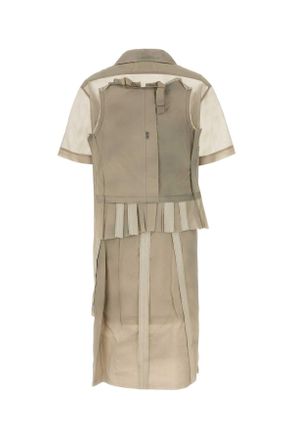 Maison Margiela Womens Dress Shirt Beige Polyester Viscose