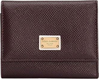 Dolce & Gabbana Accessoires, Dames, Bruin, ONE Size, Leer, Dauphine Portemonnee