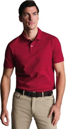 CHARLES TYRWHITT Short Sleeve Cotton Stretch Pique Polo in Red at Nordstrom, Size Xx-Large