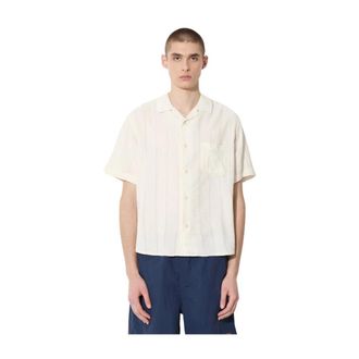 Corridor Nyc Short Sleeve Shirts - Heren - Korte mouwen Overhemden - Beige - XL - Overhemden