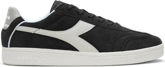 Diadora Zwarte Casual Low-Top Sneaker - Heren - Sneakers - Zwart - 46 EU - Leer - Schoenen