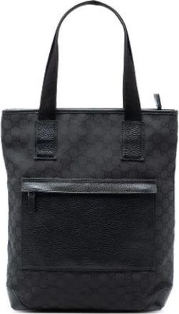 Gucci Pre-owned Tote Bags, female, Black, Size: ONE SIZE Pre-owned Nylon Tote Bag