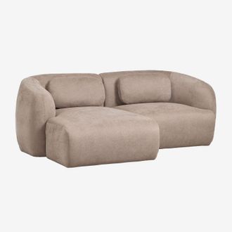 Sklum Sof&aacute; Modular Chaise Longue Izquierdo De 2 Piezas En Chenilla Coquette Sklum