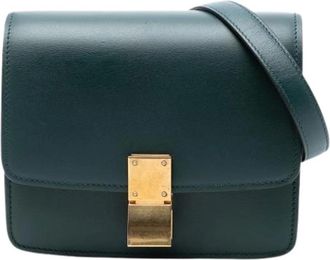 Celine Pre-owned Cross Body Bags, female, Green, Size: ONE SIZE Pre-owned Classic Box Crossbody Bag