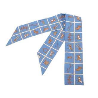 Herm&egrave;s Pre-owned Scarves, female, Blue, Size: ONE SIZE Pre-owned The Couvertures Et Tenues De Jour Twilly Scarf