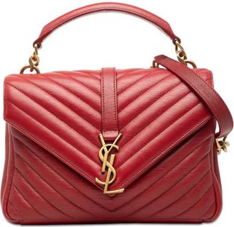 Saint Laurent Pre-owned Saint Laurent Medium Chevron Sheepskin Monogram College Satchel Ladies U0VBIZ7SDJIFHK0O