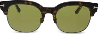 Tom Ford Occhiali da sole con mezza montatura - Marrone