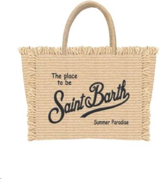 MC2 Saint Barth Tote Bags, female, Beige, Size: ONE SIZE Vanity Mini Straw