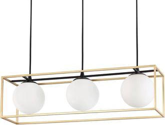 Netlighting Lingotto 3 Light Pendant Bar Light Antique Brass