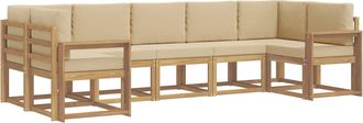vidaXL Conjunto De Sof&aacute;s De Exterior 7 Uds. Y Beige Vidaxl