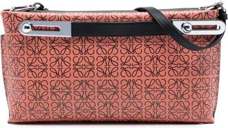 Loewe Pre-owned Shoulder Bags, female, Orange, Size: ONE SIZE Pre-owned Printed Leather Top Handle Bag