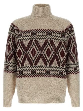 Brunello Cucinelli Geometric Jacquard Sweater