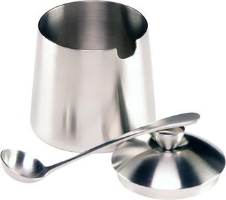 Frieling Sugar Bowl with Spoon, Brushed Stainless Steel Finish, 10-Ounce