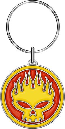 The Offspring Skull Logo Keyring (One Size) (Red/Yellow)