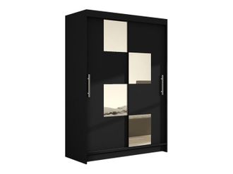 Mirjan24 Armario Closico Pacron Iii, Negro, 200x120x58cm, Puertas De Armario: Correderas, N&uacute;mero De Estantes: 5