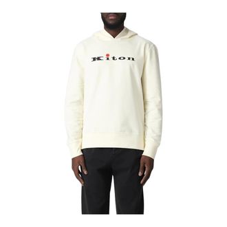 Kiton Hoodies, male, Beige, XL, Logo Hoodie