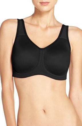 Wacoal Simone Seamless Underwire Sports Bra in Black at Nordstrom, Size 40Ddd