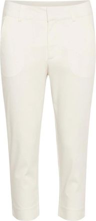 Kaffe KAlea Capri Broek - Dames - Broeken - Wit - Maat: 2XL Katoen