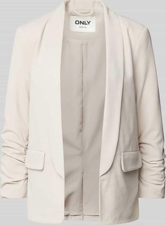 Only Regular Fit Blazer mit gerafften 3/4-Ärmeln Modell LEVI LIFE in Ecru, Größe 36