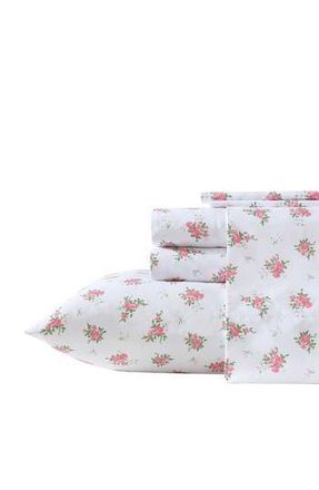 Betsey Johnson Floral Dreams Microfiber Sheet Set in White at Nordstrom Rack, Size Queen
