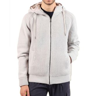 Herno Mens Gray Wool Bomber Clothing