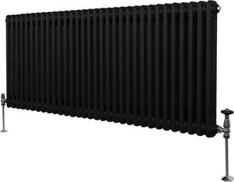 MonsterShop Traditional 2 Column Radiator - 600 x 1462 mm - Black