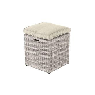 ED&Egrave;N JARD&Iacute; Puff para jard&iacute;n gris perla gris claro