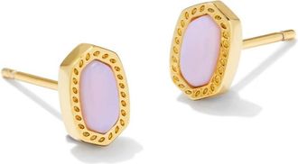 Kendra Scott Womens Mini Ellie Stud Earrings In Pink Opalite Crystal