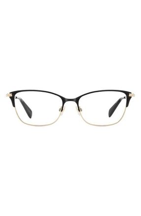 Kate Spade New York lidia 54mm rectangular reading glasses in Black at Nordstrom