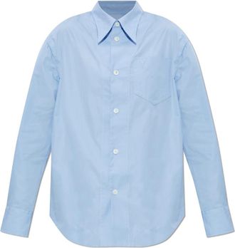 Ami Oversized Overhemd - Dames - Overhemden - Blauw - XS - Katoen - Overhemden