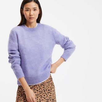 La Redoute Collections Trui met ronde hals, grofgebreid tricot van alpacamix