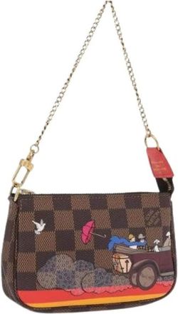 Louis Vuitton Pre-owned Mini Pouch - Dames - Vintage Mini Tas - Bruin - ONE Size - Vintage