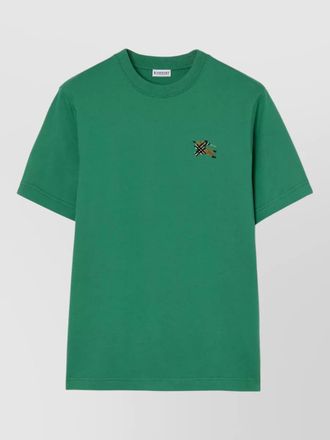 Burberry embroidered cotton t-shirt