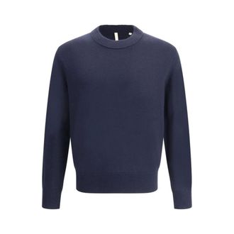 Sunflower Classico maglione girocollo in lana merino - - Knitwear - Uomo - Blu - M