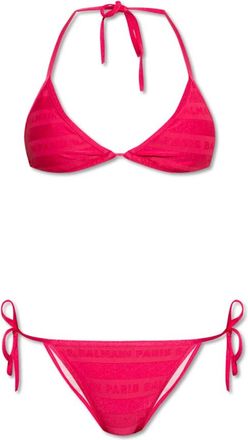 Balmain Bikini met logo-print - Dames - Bikinis - Roze - M - Badmode